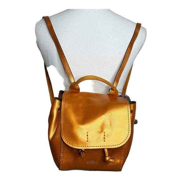 Coach Orange Leather Mini Backpack - Coach main image 10